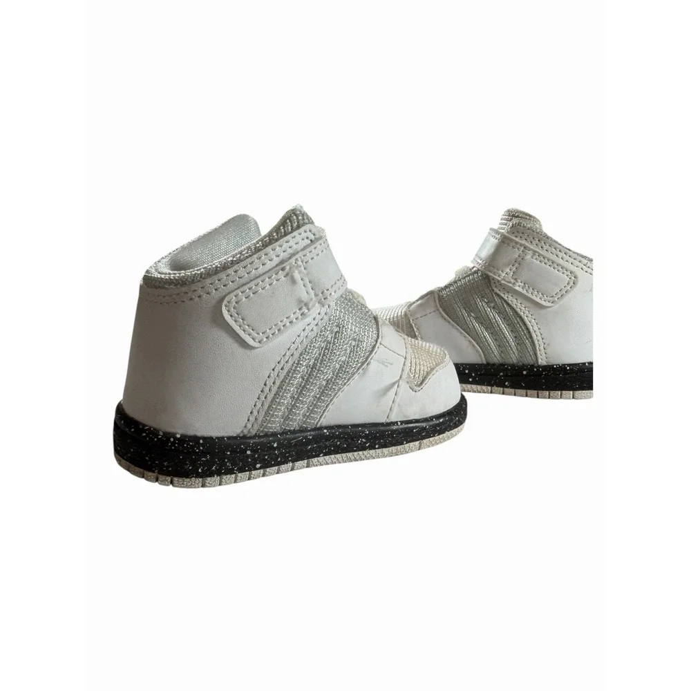 Baby Toddlers Sz 6c‎ Air Jordan High Tops Gray Black White 351028-002